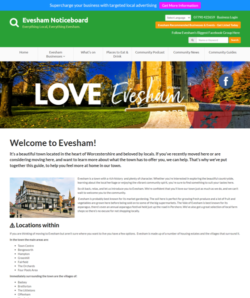 moving to evesham guide